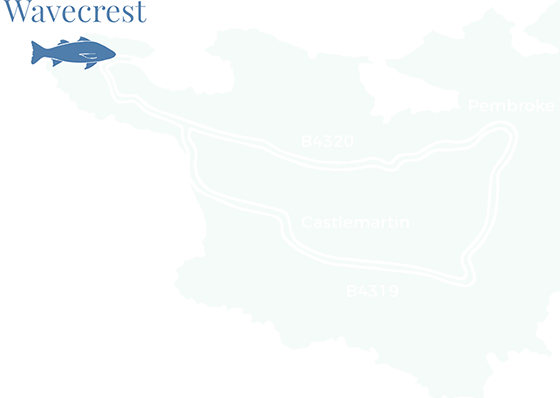 location of Wavecrest Caf&eacute; at West Angle Bay